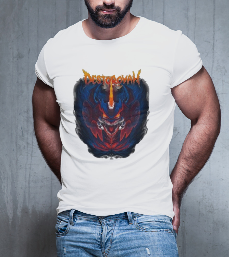 Cavitycolors Destoroyah Fiery Monster Graphics T-Shirt