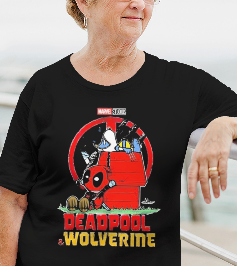 Marvel Studios Deadpool And Wolverine Peanuts Snoopy Crossover T-Shirt