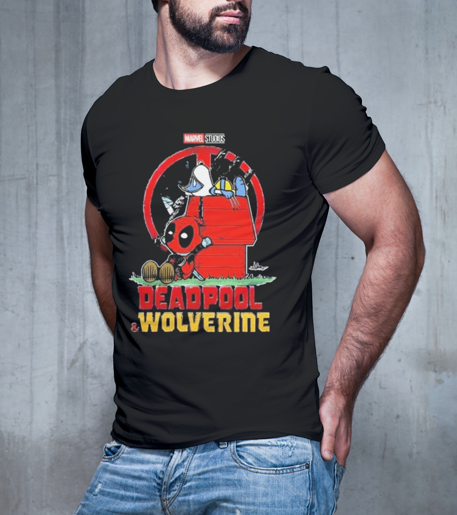 Marvel Studios Deadpool And Wolverine Peanuts Snoopy Crossover T-Shirt