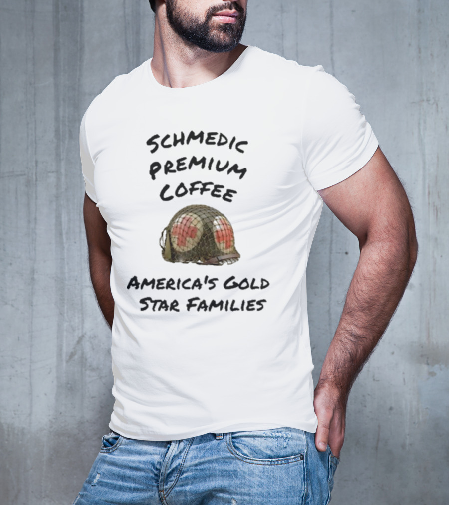 Schmedic Premium Coffee Military Medic Helmet America’s Gold Star Families T-Shirt