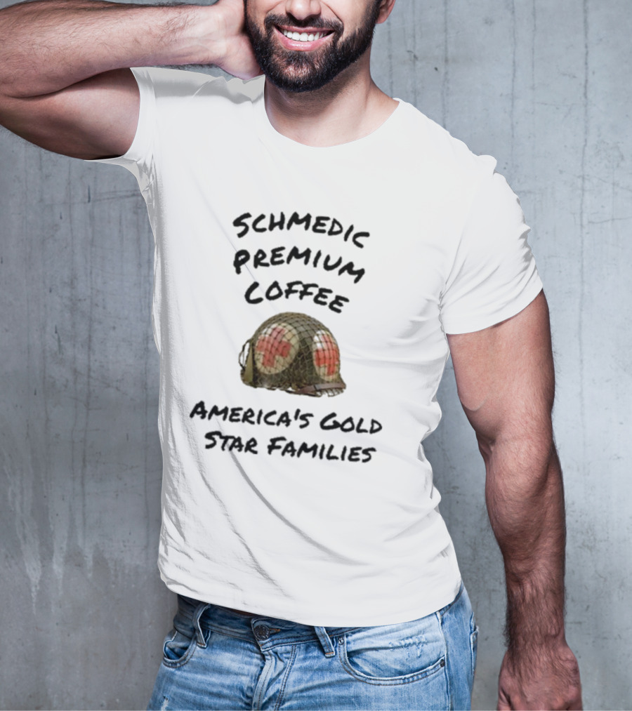 Schmedic Premium Coffee Military Medic Helmet America’s Gold Star Families T-Shirt