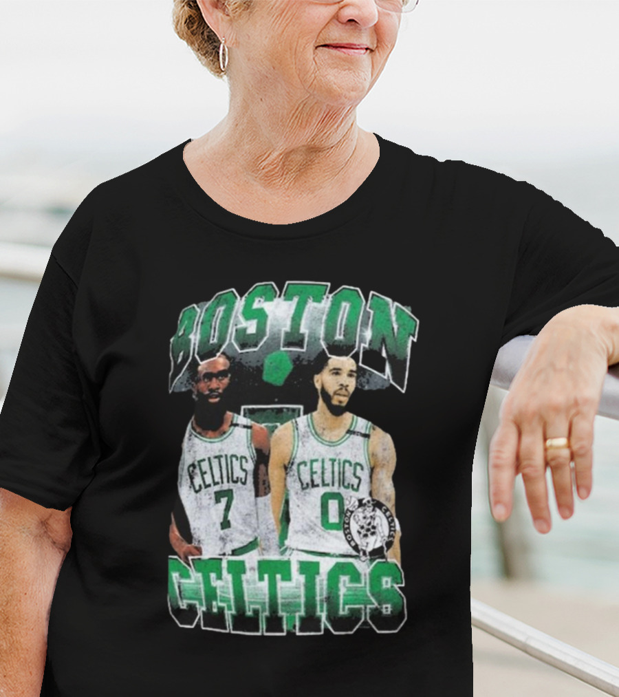 Boston Celtics Jayson Tatum Jaylen Brown Player Duo Vintage Basketball T-Shirt