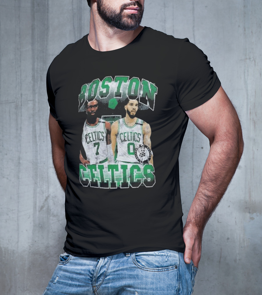 Boston Celtics Jayson Tatum Jaylen Brown Player Duo Vintage Basketball T-Shirt