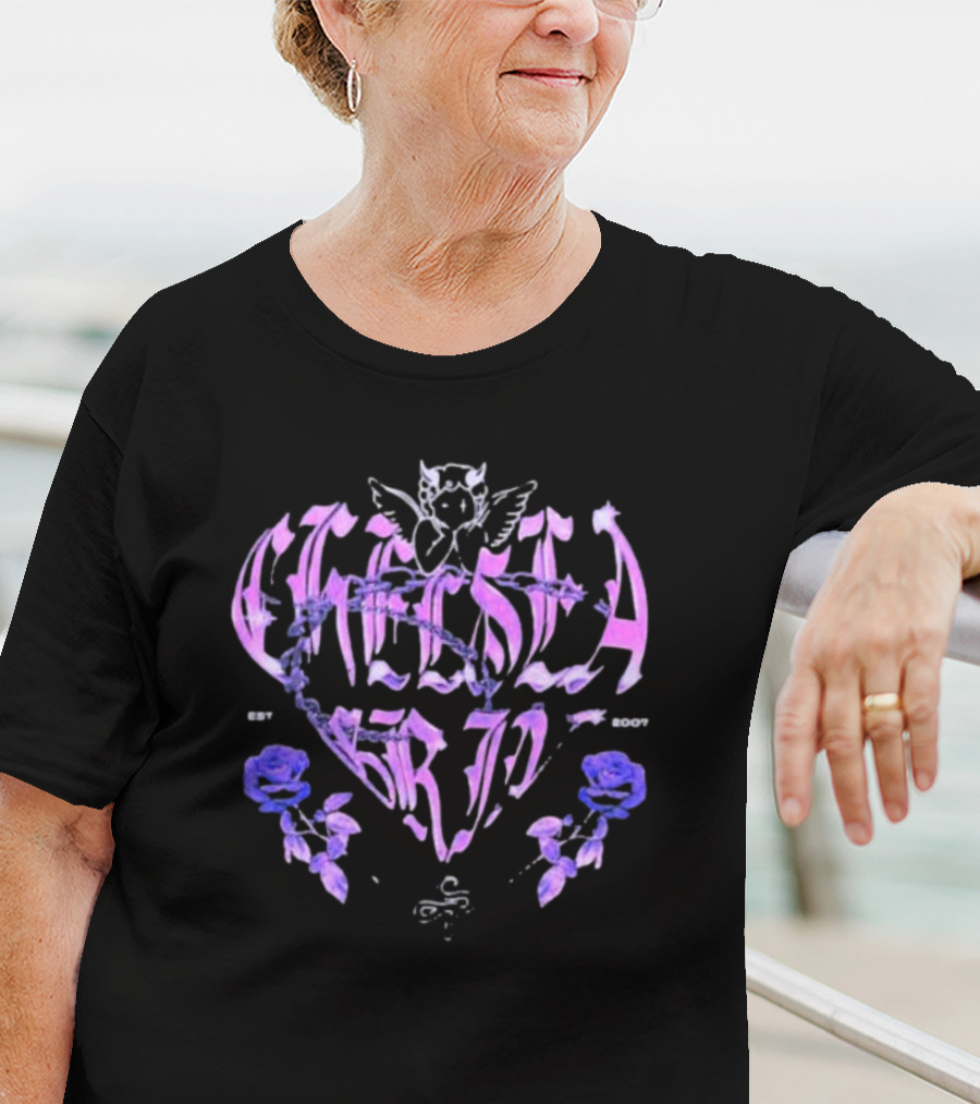 Chelsea Grin Purple Heart EST 2007 Roses Owl T-Shirt