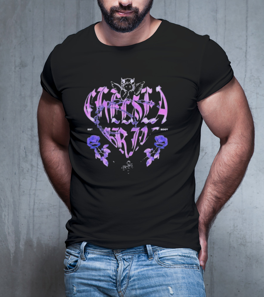 Chelsea Grin Purple Heart EST 2007 Roses Owl T-Shirt