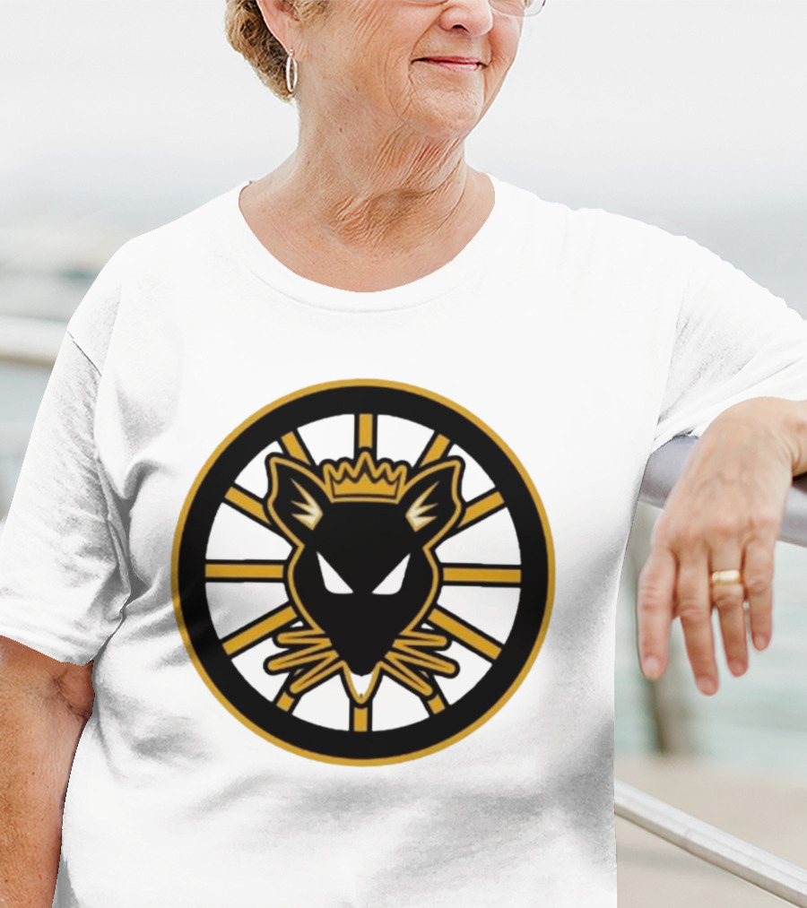 Rat Kings Emblem Circular Rat Head With Crown T-Shirt