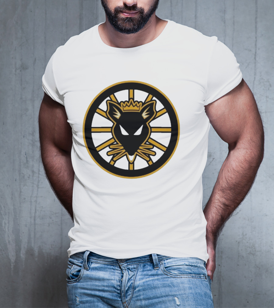 Rat Kings Emblem Circular Rat Head With Crown T-Shirt