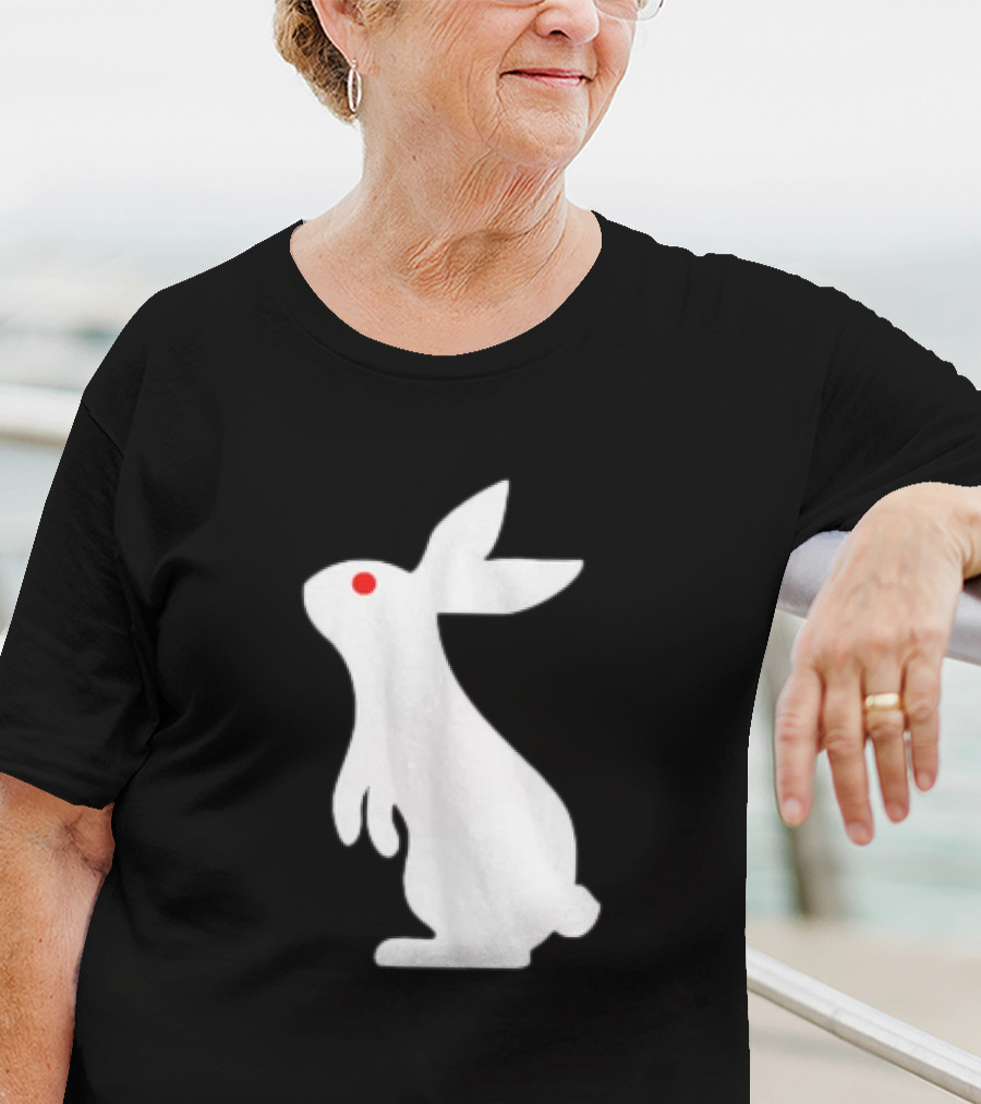 Feed Your Head White Rabbit Men's Black T-Shirt