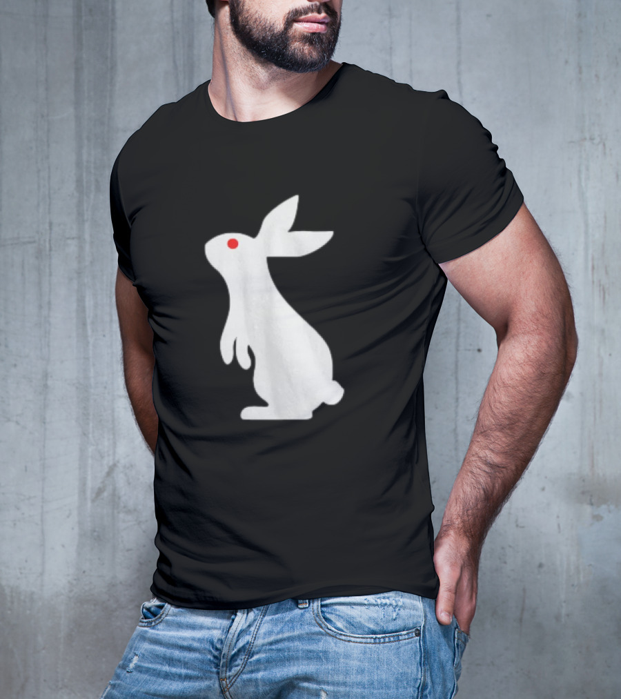 Feed Your Head White Rabbit Men's Black T-Shirt