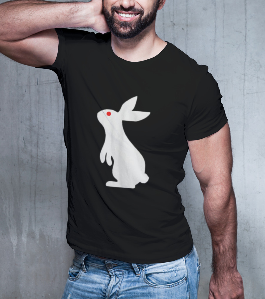 Feed Your Head White Rabbit Men's Black T-Shirt