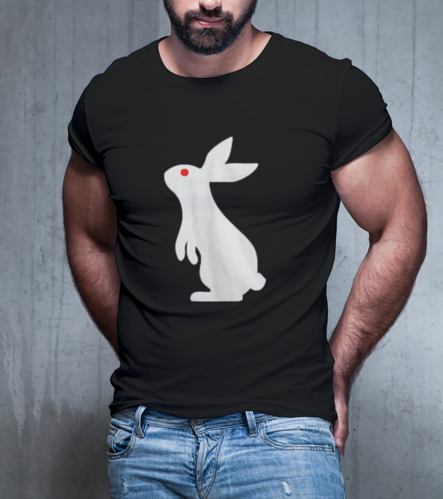 Feed Your Head White Rabbit Men's Black T-Shirt
