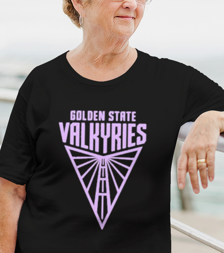 Golden State Valkyries Symbolic Emblem With Geometric T-Shirt