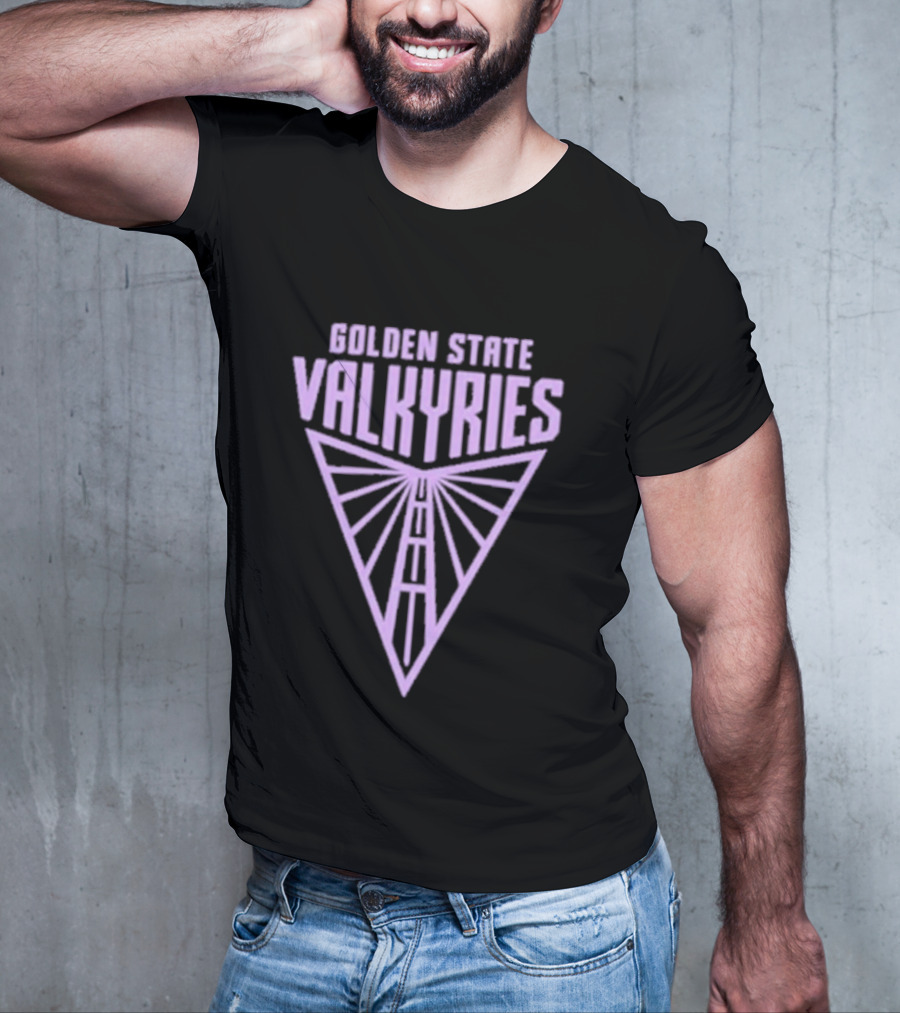 Golden State Valkyries Symbolic Emblem With Geometric T-Shirt