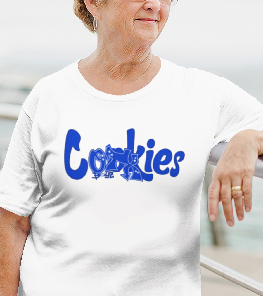 Cookies X Otxboyz Out Of The Box Graffiti Blue Streetwear Collaboration T-Shirt