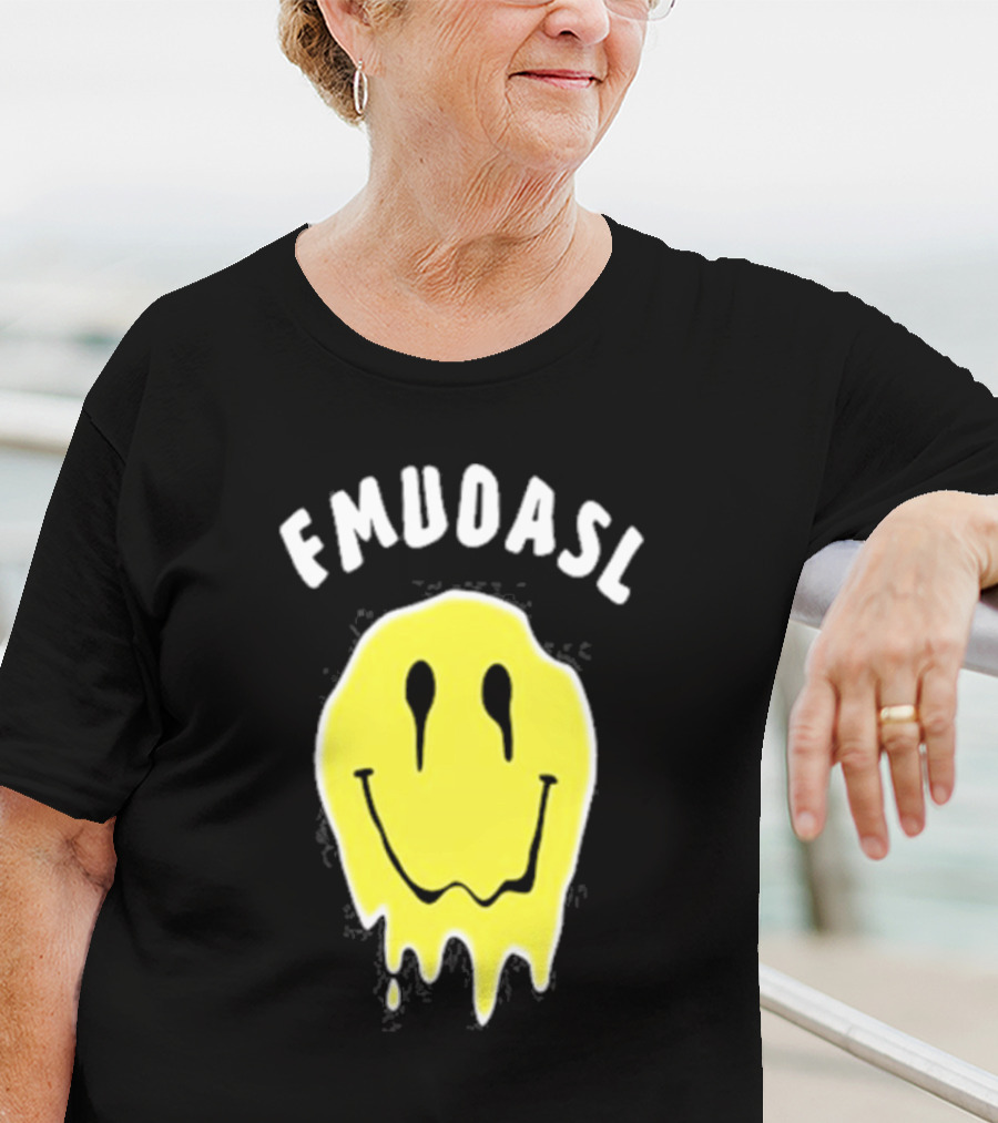FMUOASL Dripping Smiley Face T-Shirt