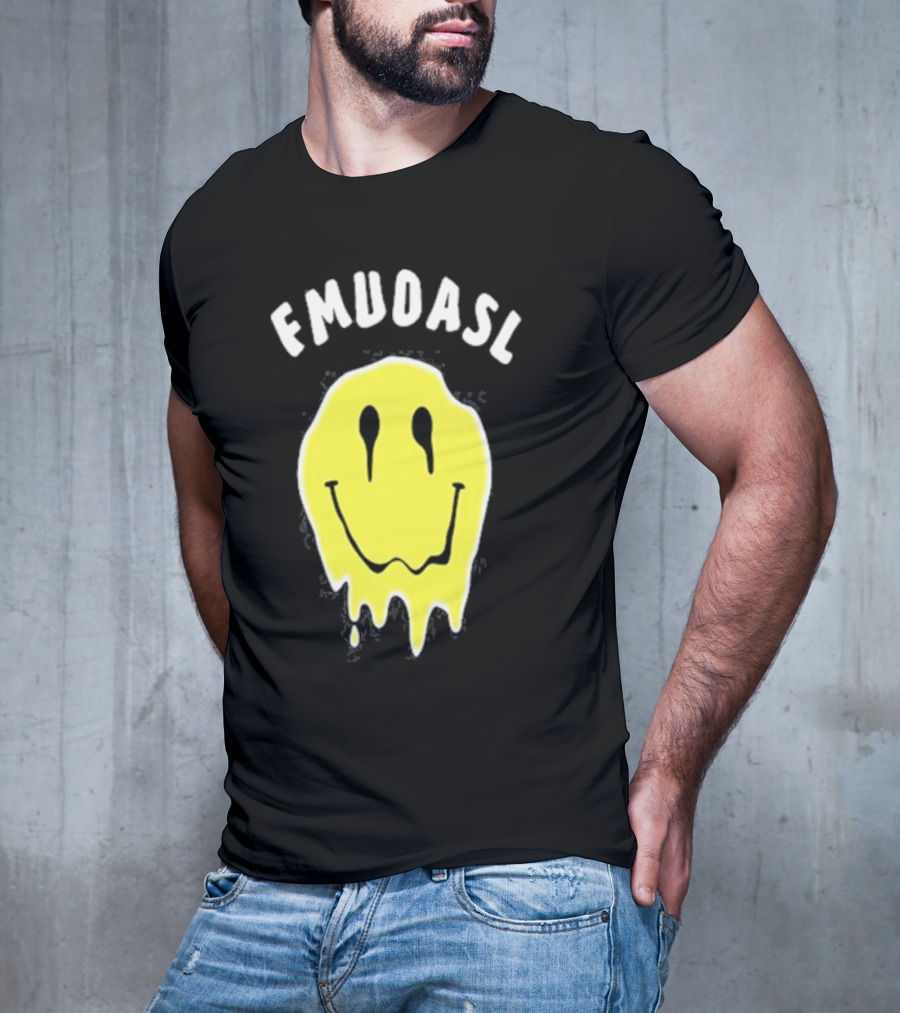 FMUOASL Dripping Smiley Face T-Shirt