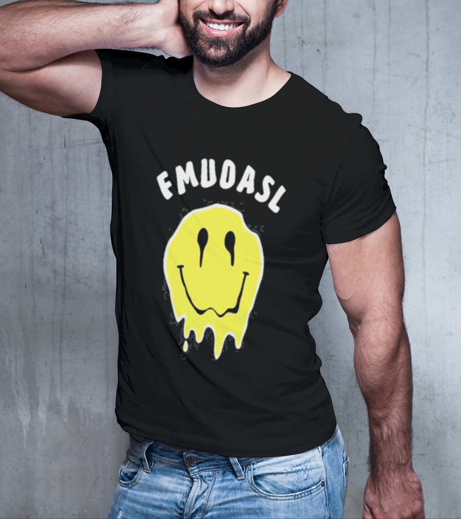 FMUOASL Dripping Smiley Face T-Shirt