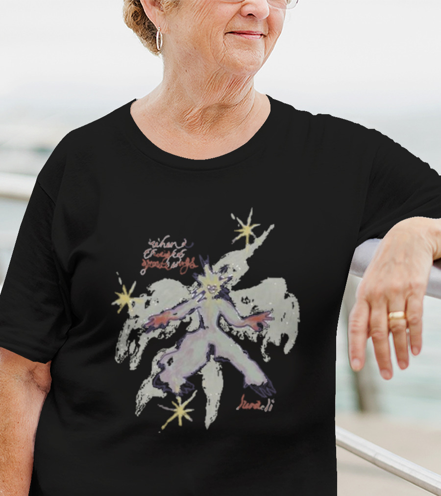 Luna Li Grow Wings Enchanted Mystical Figure With Stars T-Shirt