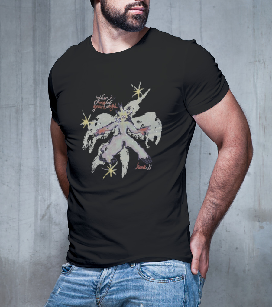 Luna Li Grow Wings Enchanted Mystical Figure With Stars T-Shirt