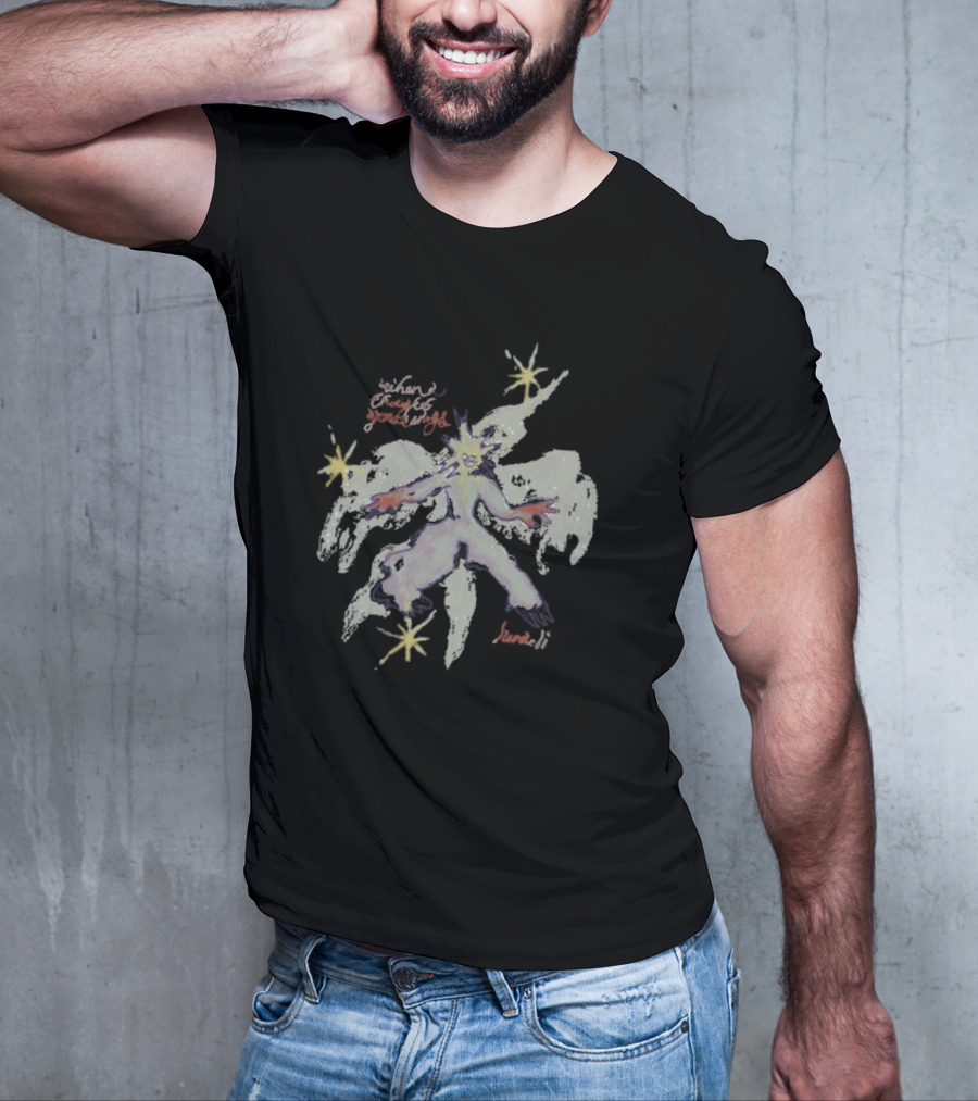 Luna Li Grow Wings Enchanted Mystical Figure With Stars T-Shirt