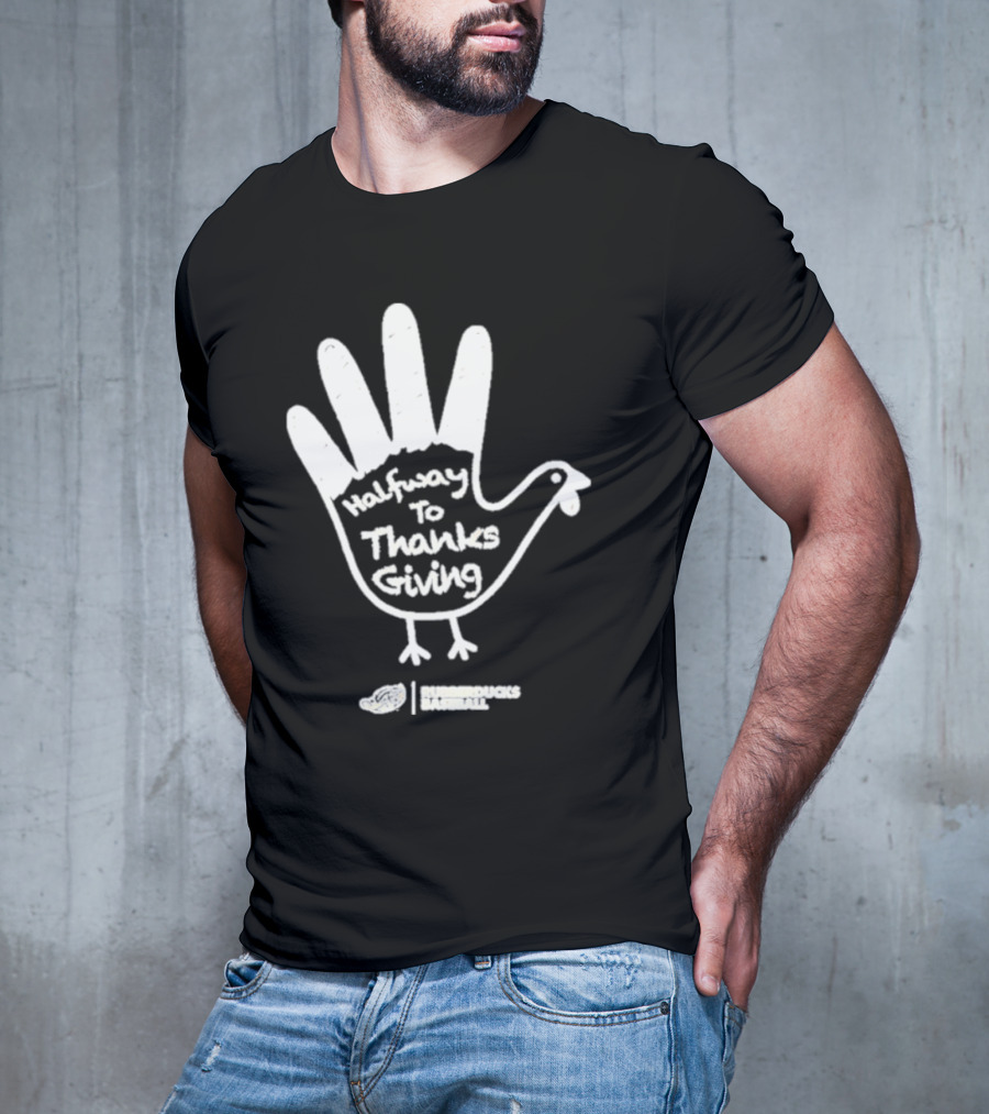 Rubberducks Halfway To Thanksgiving Hand Turkey T-Shirt