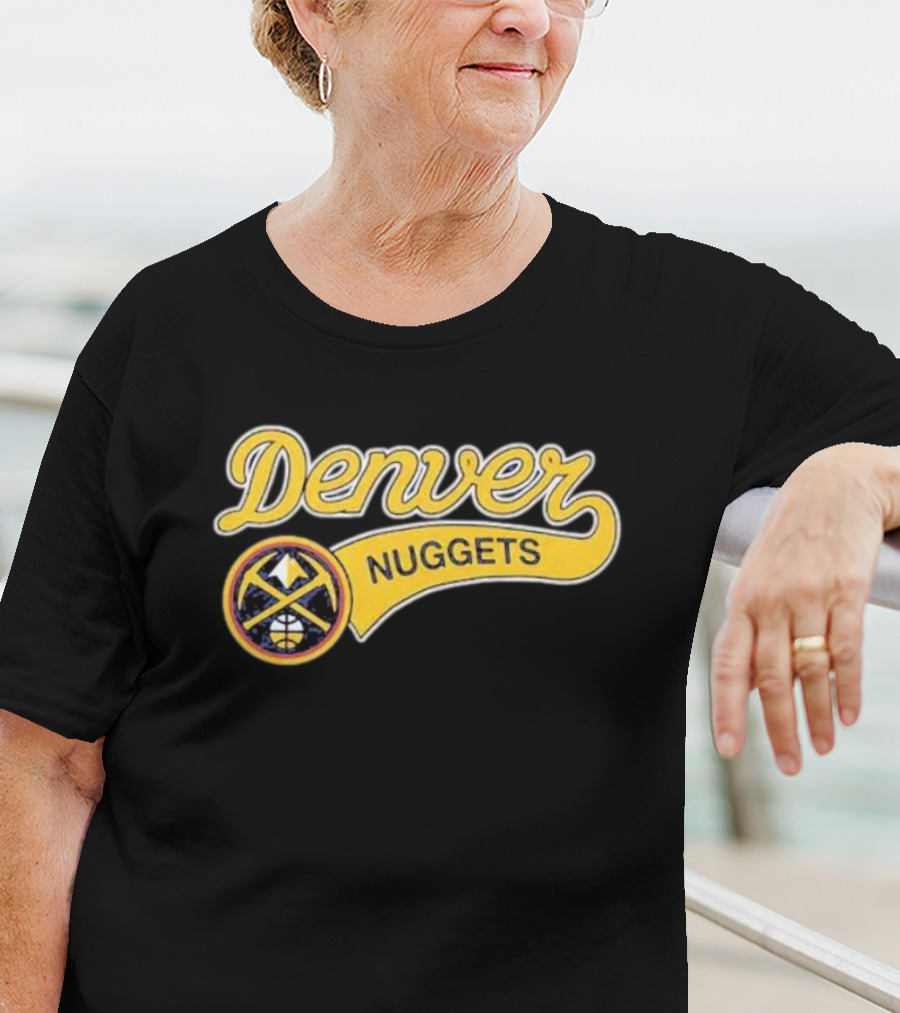 Denver Nuggets Script With Round Emblem T-Shirt