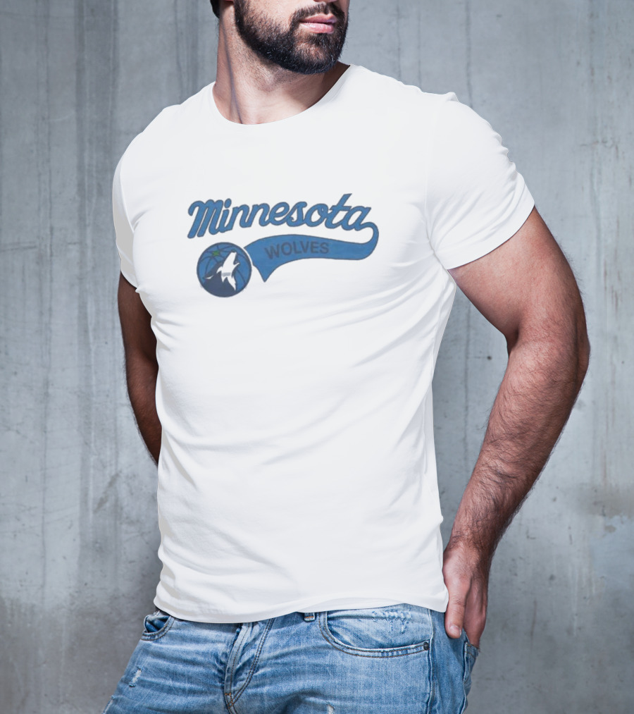 Minnesota Wolves Basketball Logo Script T-Shirt