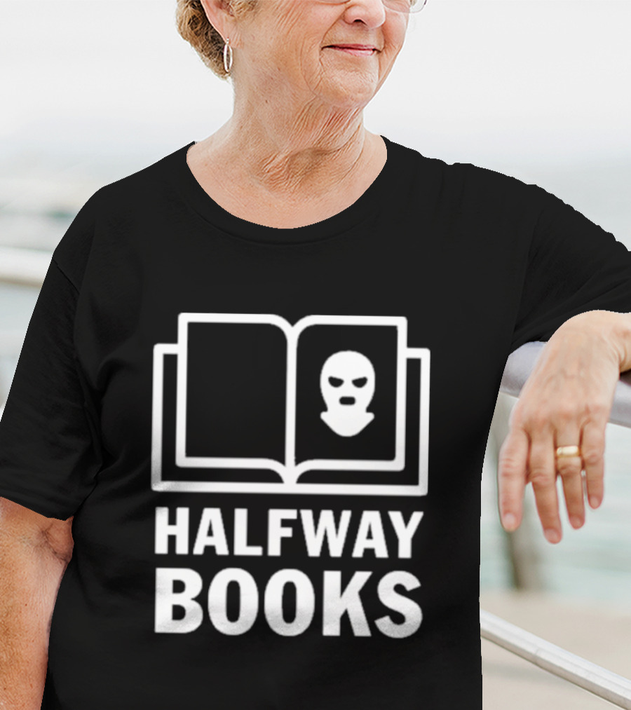 Shea Serrano Halfway Books Open Book Mask T-Shirt