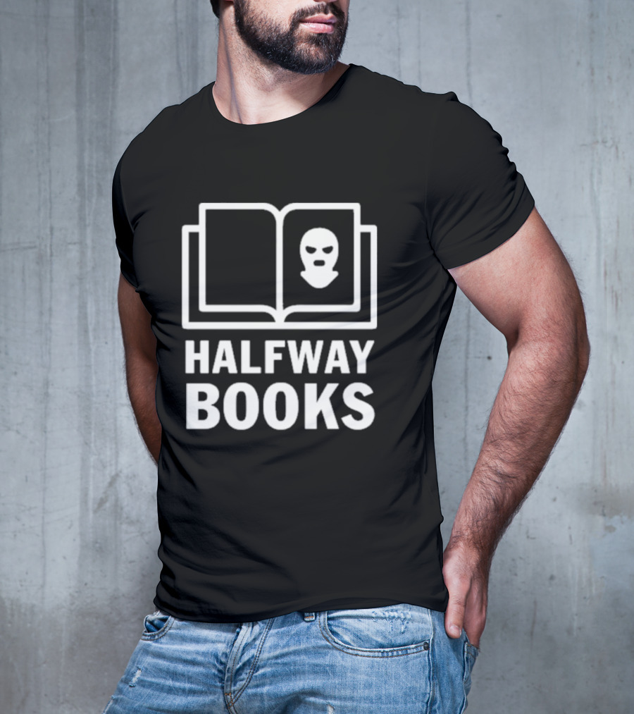 Shea Serrano Halfway Books Open Book Mask T-Shirt