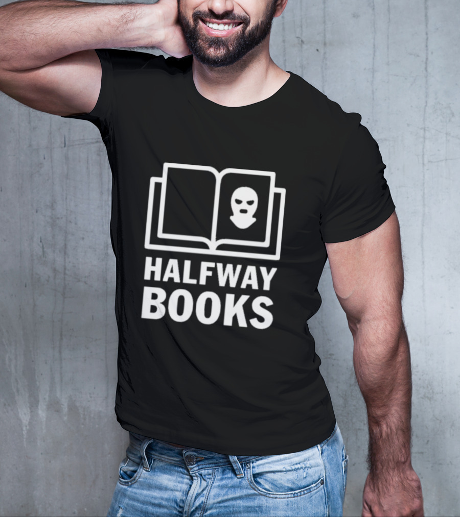Shea Serrano Halfway Books Open Book Mask T-Shirt