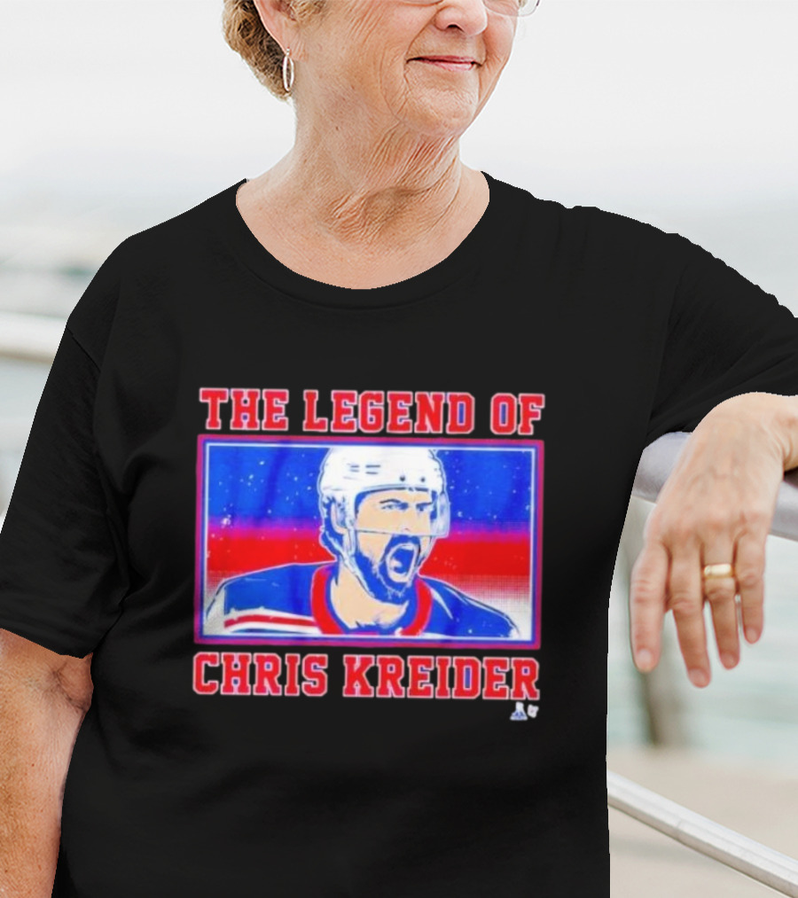 The Legend Of Chris Kreider Hockey Icon Burst T-Shirt