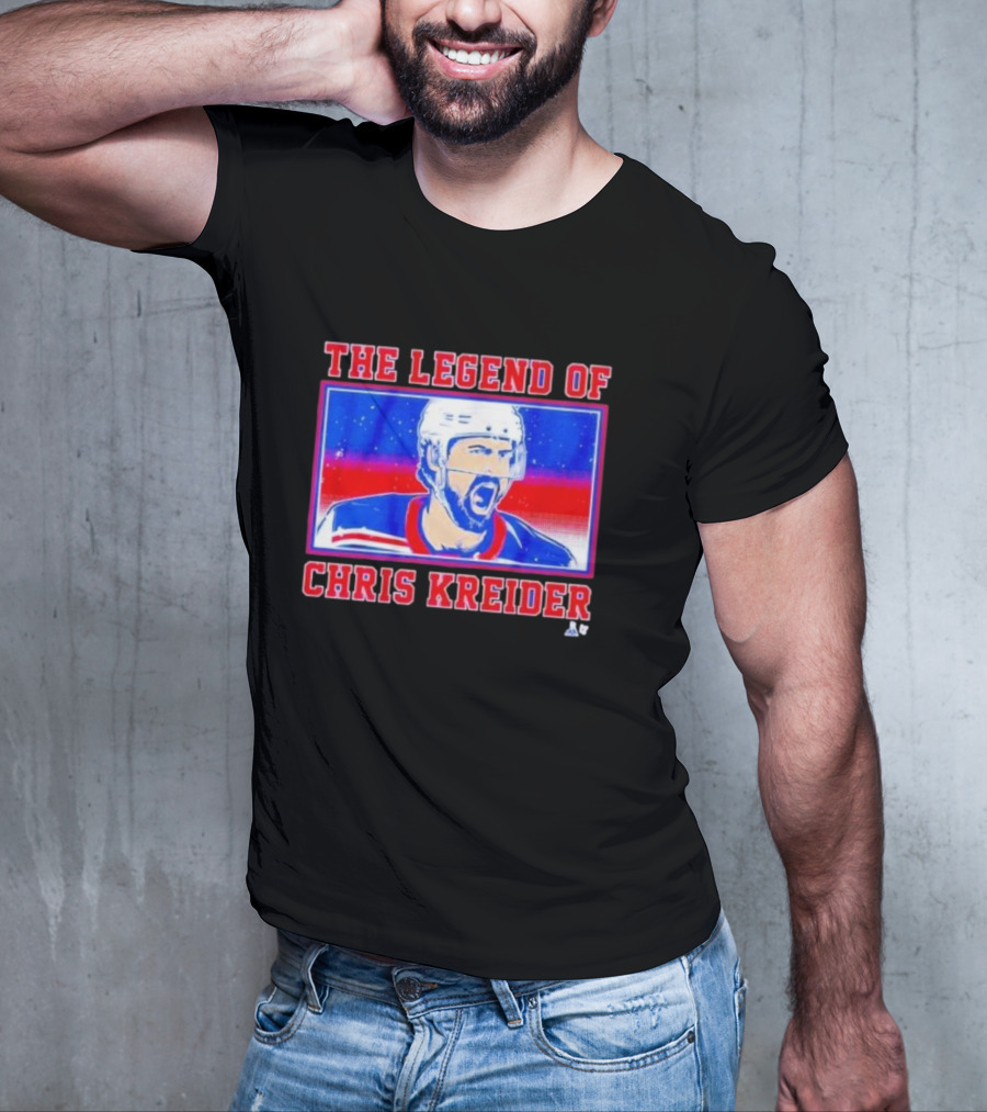 The Legend Of Chris Kreider Hockey Icon Burst T-Shirt