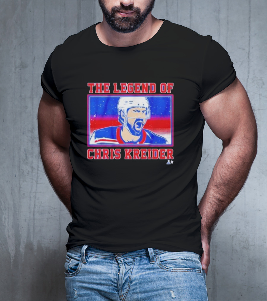 The Legend Of Chris Kreider Hockey Icon Burst T-Shirt