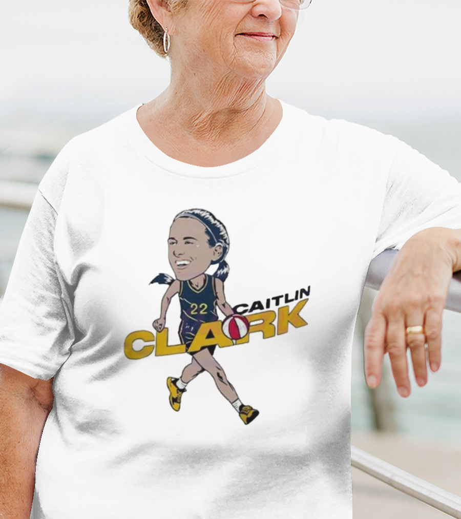 Indiana Fever Caitlin Clark 22 Basketball Cartoon Character T-Shirt