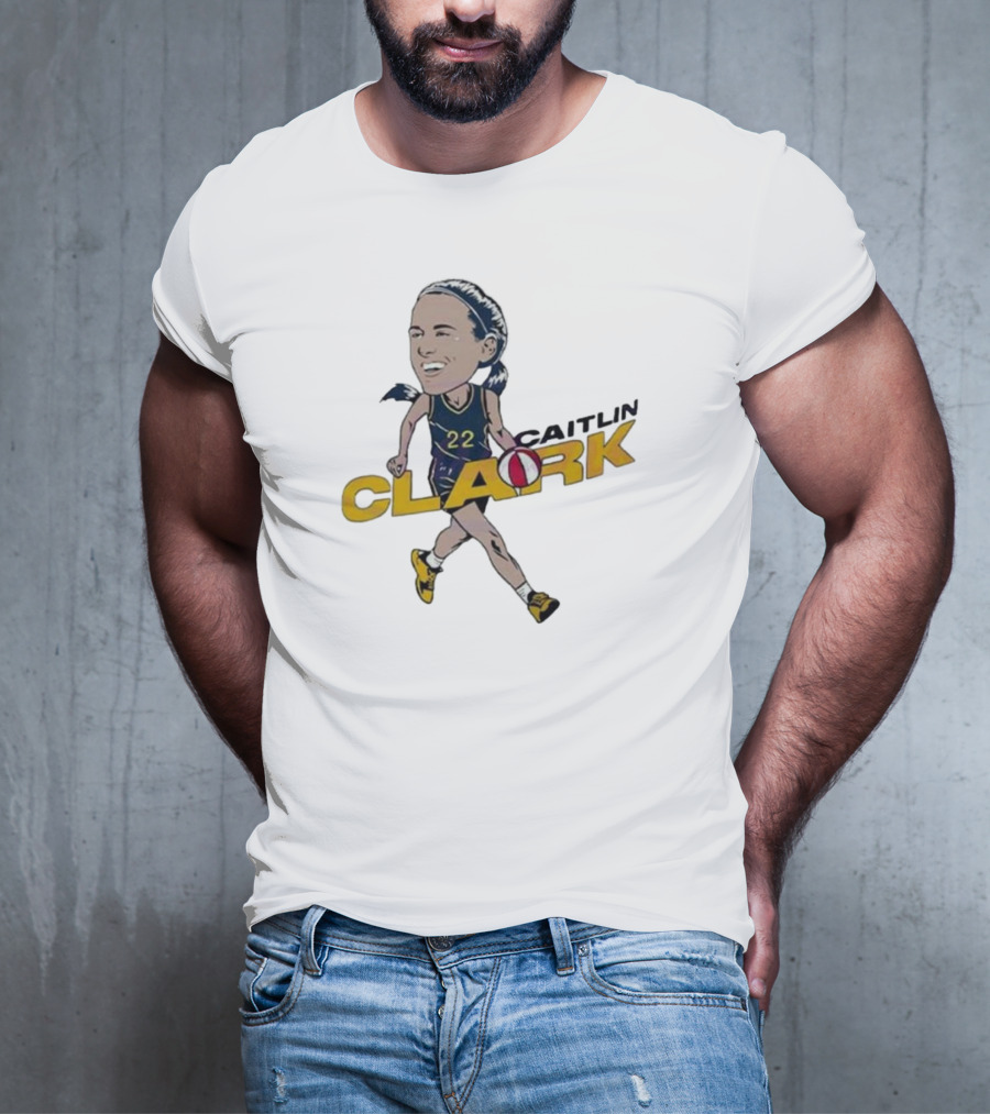 Indiana Fever Caitlin Clark 22 Basketball Cartoon Character T-Shirt