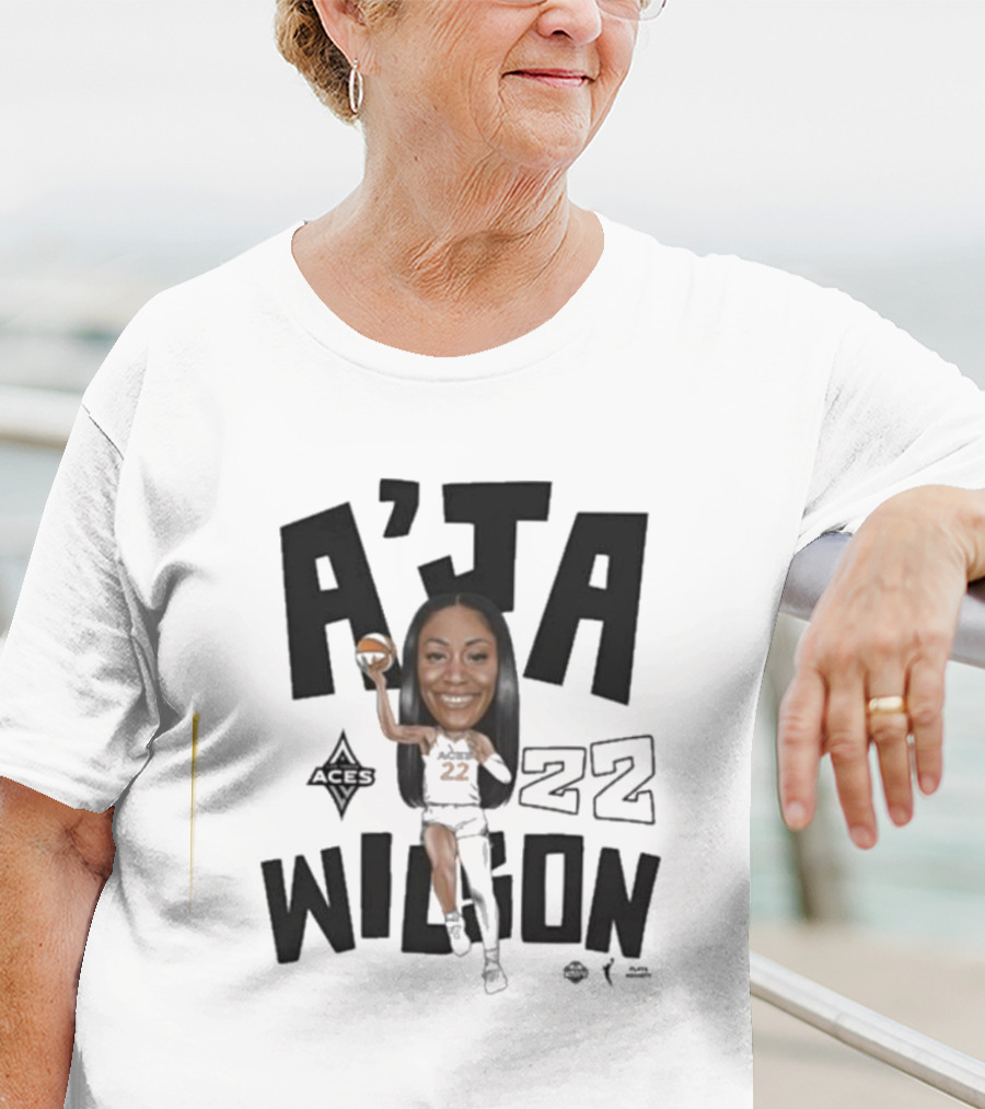 A'ja Wilson 22 Aces Playa Society T-Shirt