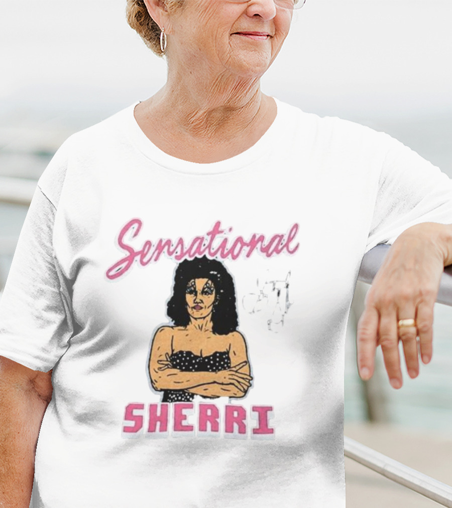 Sensational Sherri Retro Illustration Wrestling T-Shirt