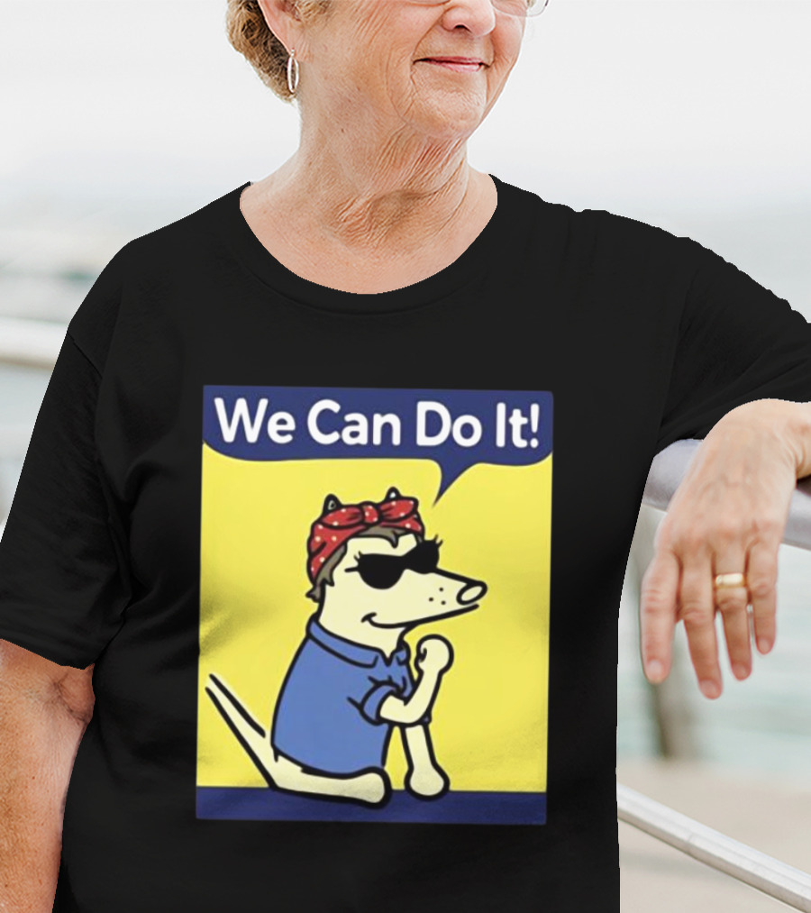 We Can Do It Teddy The Dog Rosie The Riveter T-Shirt