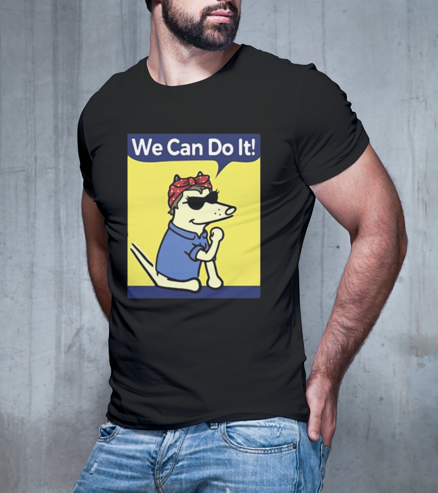 We Can Do It Teddy The Dog Rosie The Riveter T-Shirt
