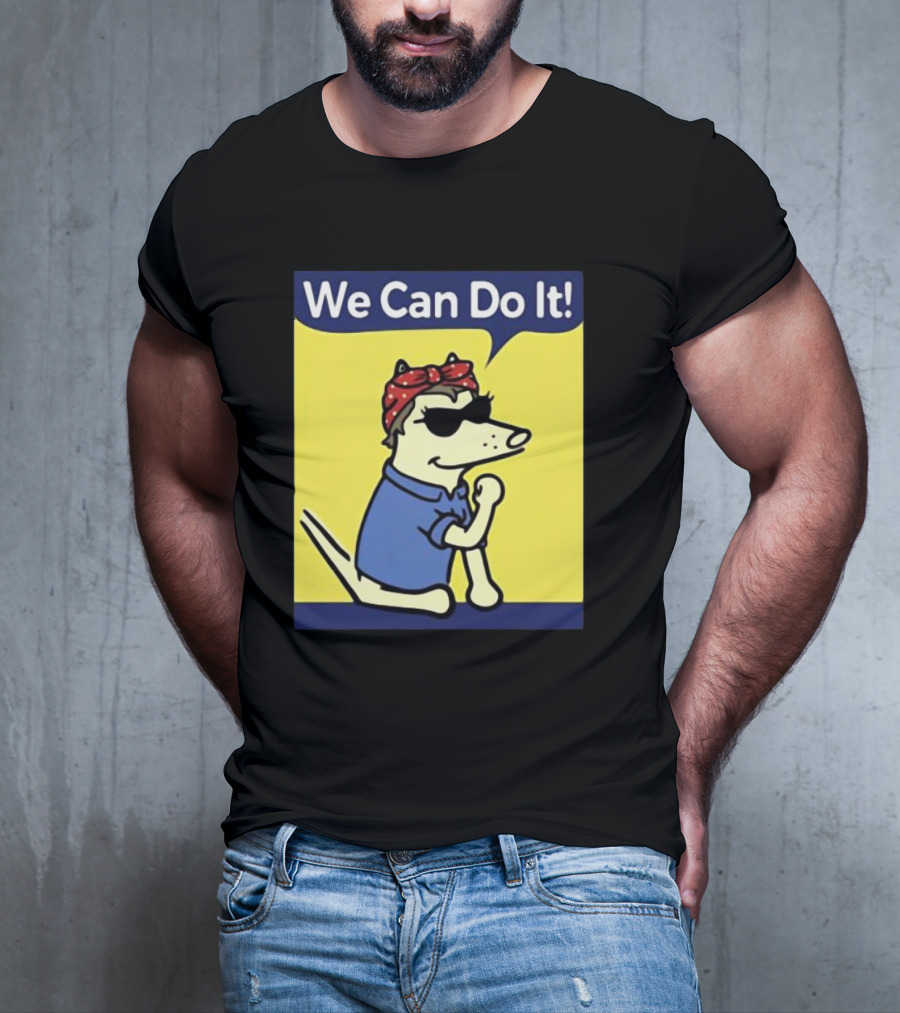 We Can Do It Teddy The Dog Rosie The Riveter T-Shirt