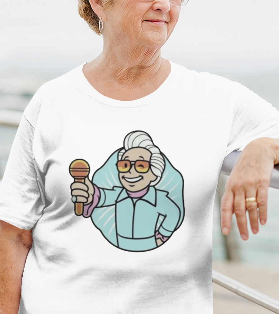 Vault Boy Style Character With Microphone Named Baby Billy T-Shirt