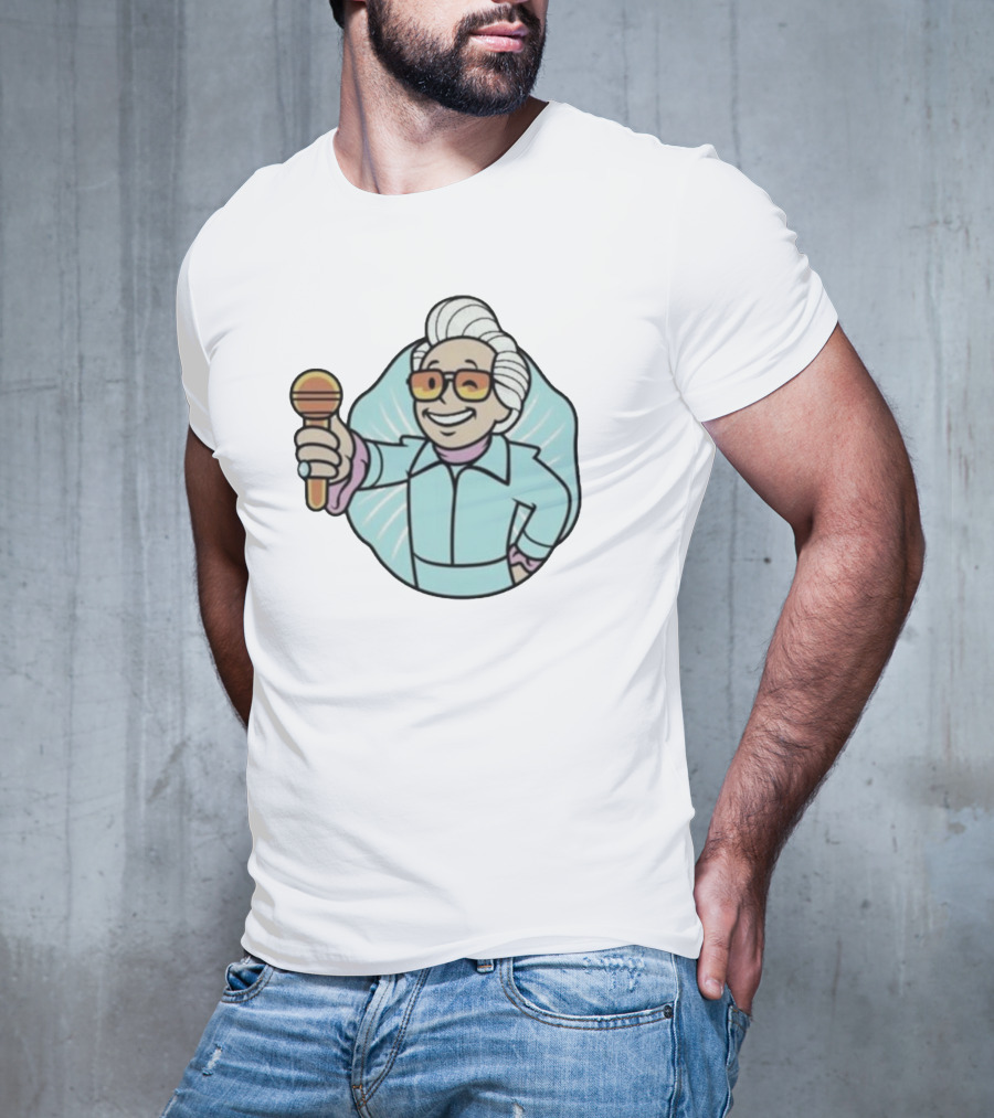 Vault Boy Style Character With Microphone Named Baby Billy T-Shirt
