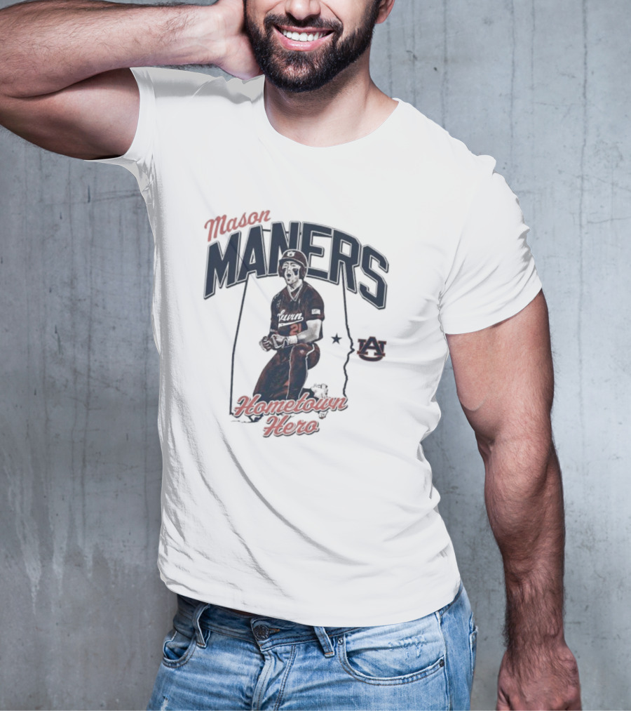 Mason Maners Hometown Hero Auburn 21 Baseball Legend T-Shirt