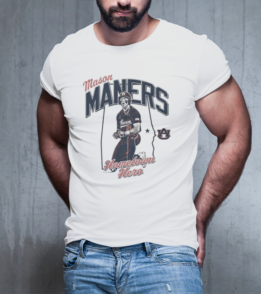 Mason Maners Hometown Hero Auburn 21 Baseball Legend T-Shirt