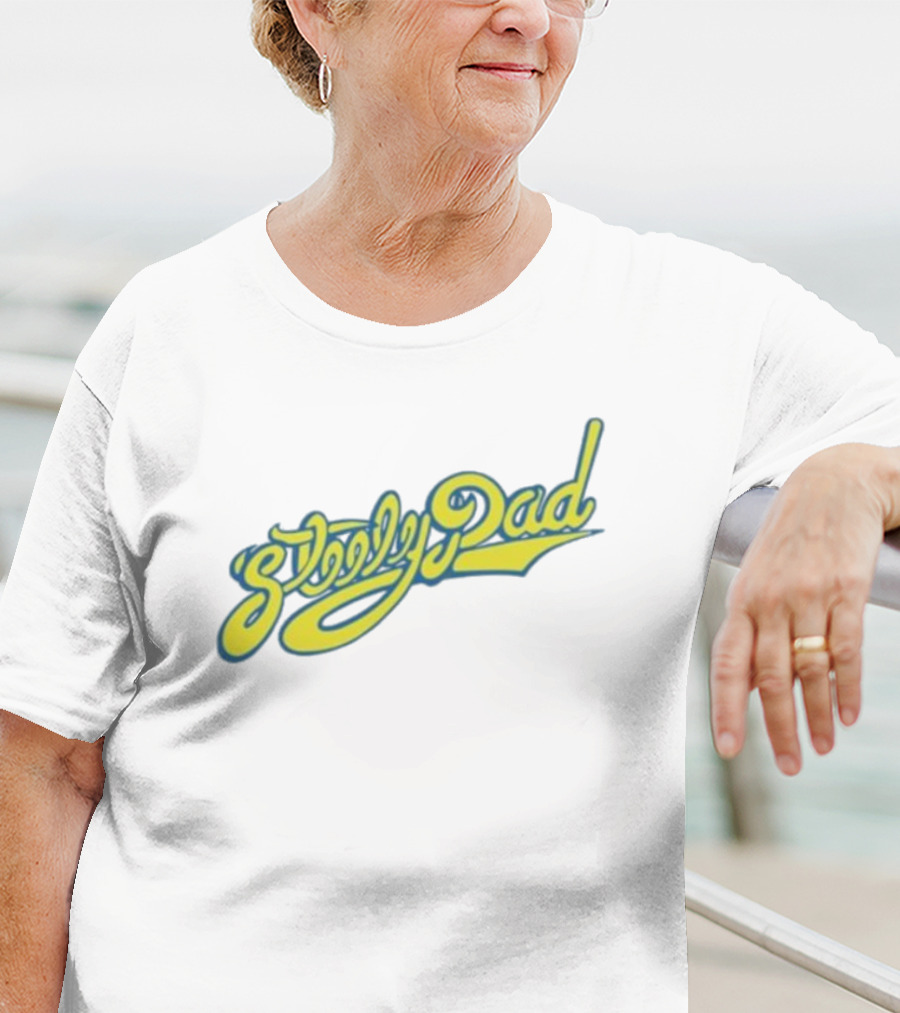 Sleepy Dad Retro Yellow Script T-Shirt