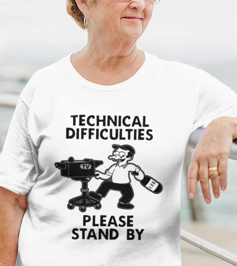Technical Difficulties Please Stand By Camera Man TV T-Shirt