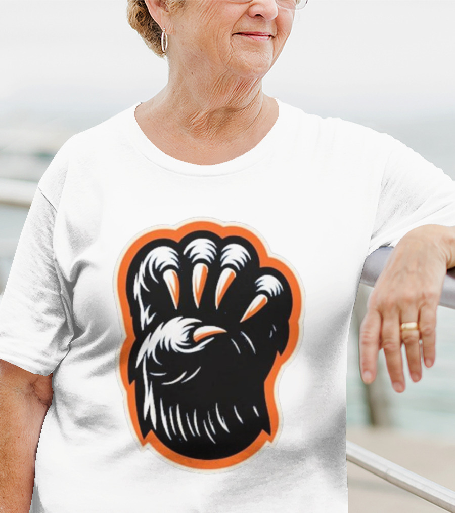 The Claw Foot Horror Paws Black Orange T-Shirt