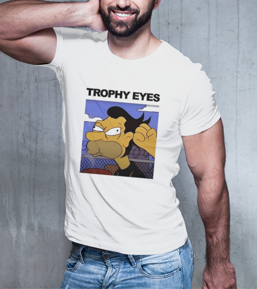 Trophy Eyes Angry Lenny Fence Background T-Shirt