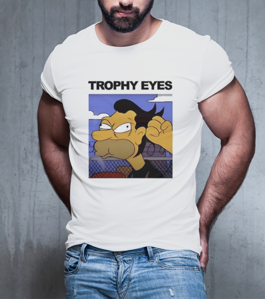 Trophy Eyes Angry Lenny Fence Background T-Shirt