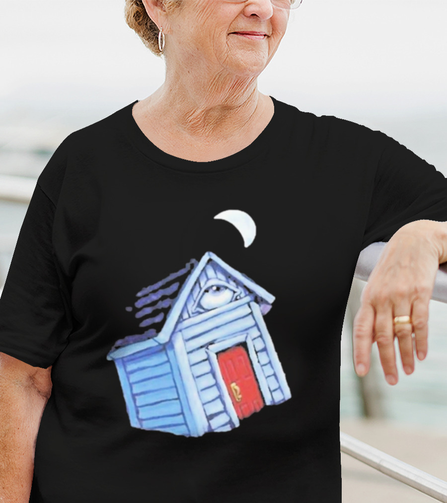 Turmoil Tinfoil Moon Eye House With Red Door T-Shirt